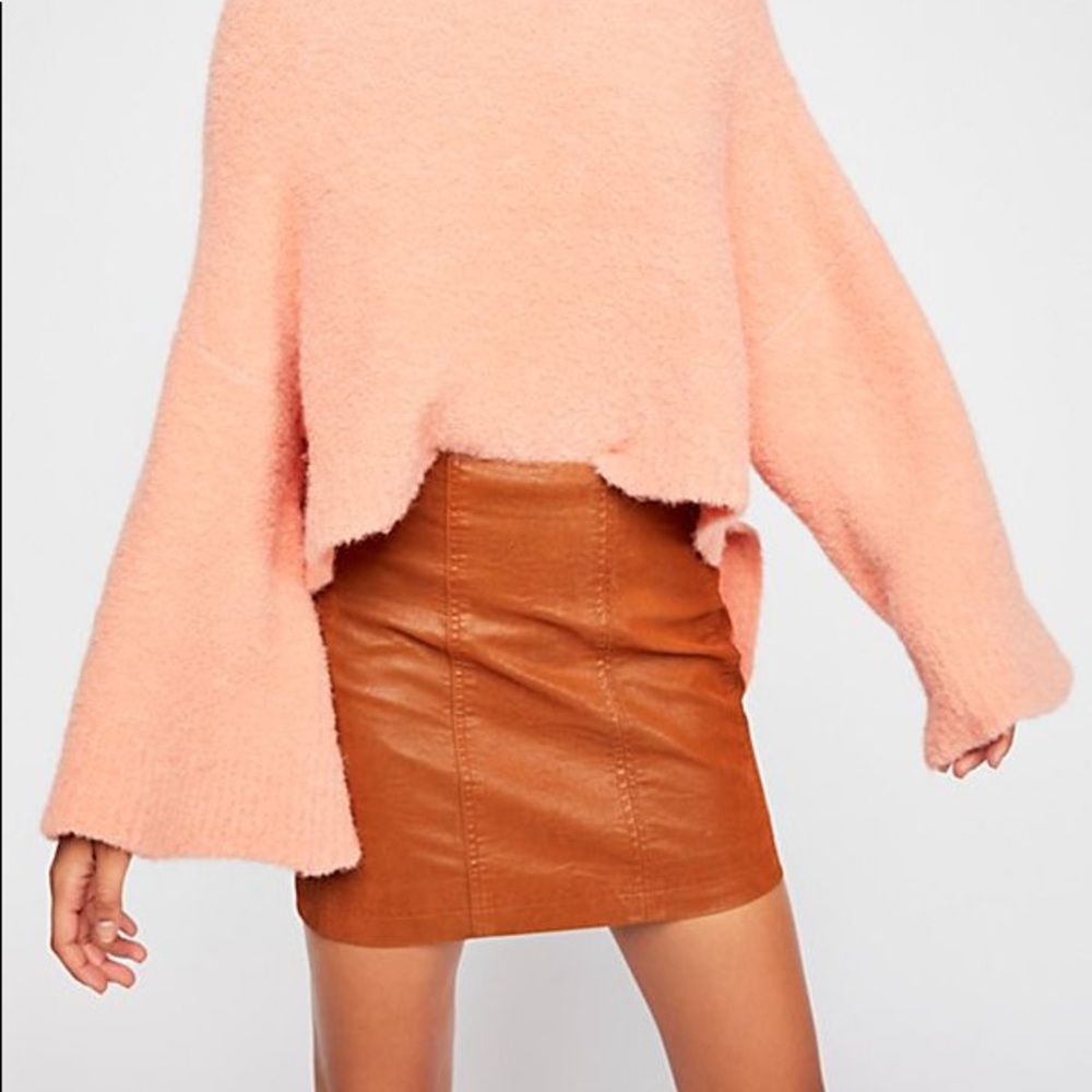 Free People Vegan Suede Mini Skirt Sz 2